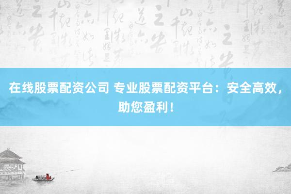 在线股票配资公司 专业股票配资平台：安全高效，助您盈利！