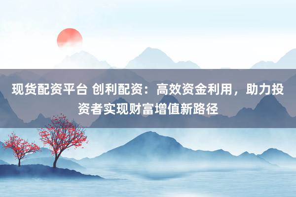 现货配资平台 创利配资：高效资金利用，助力投资者实现财富增值新路径