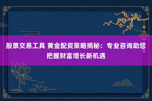 股票交易工具 黄金配资策略揭秘：专业咨询助您把握财富增长新机遇