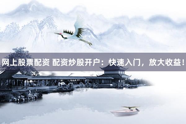 网上股票配资 配资炒股开户：快速入门，放大收益！